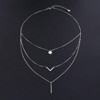 Sterling Silver Triple Layer Choker Necklace for Women Fashionable and Exquisite, Suitable for Daily Wear - 3 of 4