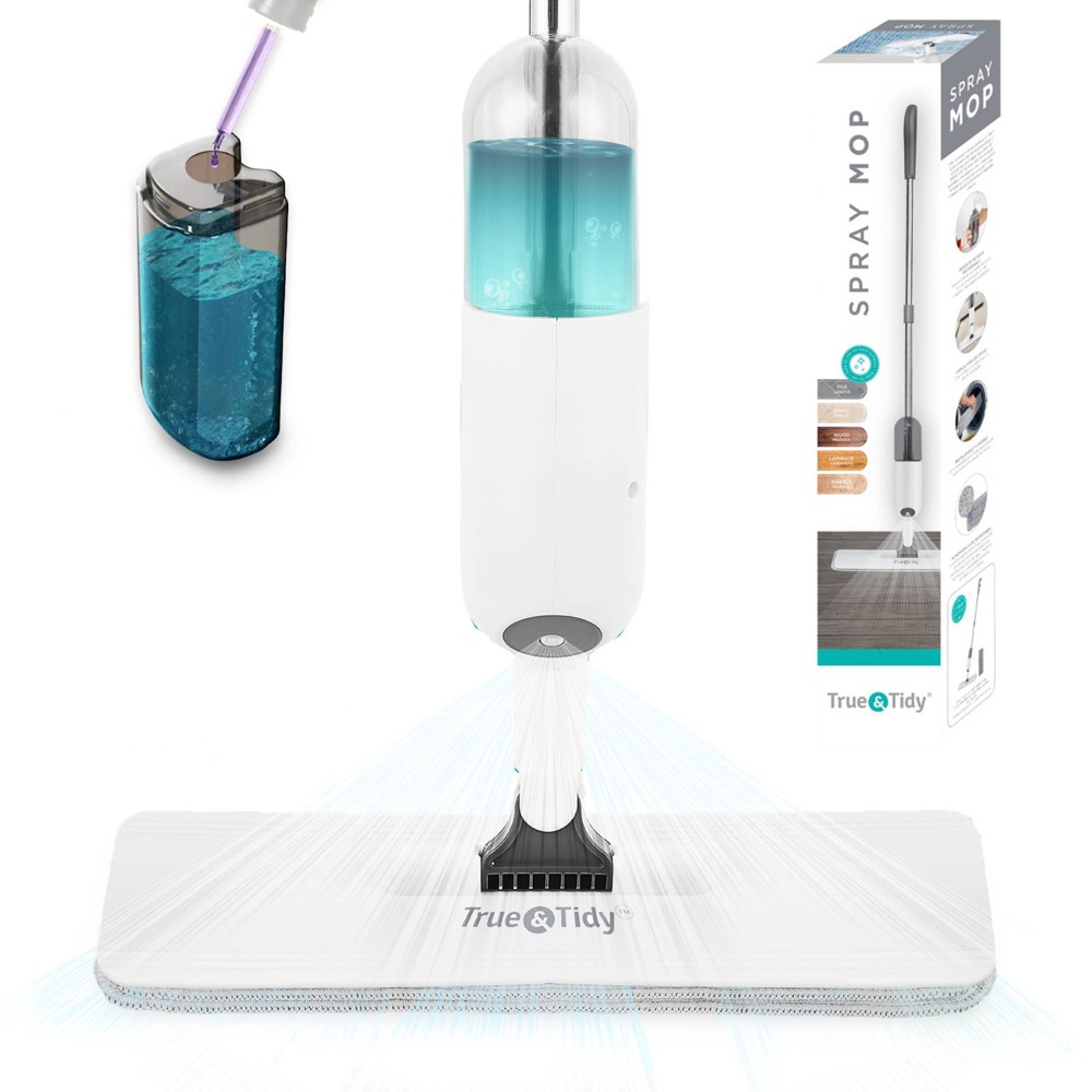 Photos - Garden & Outdoor Decoration True & Tidy Spray-250 Spray Mop with Refillable Bottle - White 