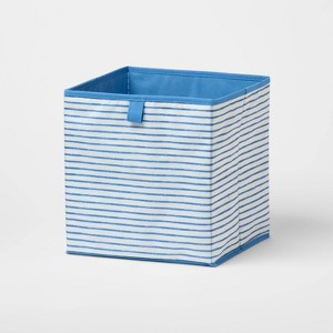 11' Fabric Bin Blue Stripe - Brightroom™ - 1 of 3