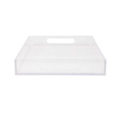 Clear Acrylic Letter Tray with Handles and Anti-Slip Feet