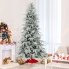 Costway 6/7/8 FT Artificial Christmas Tree with 820 PE PVC Branch Tips & 340 LED Lights - 4 of 4