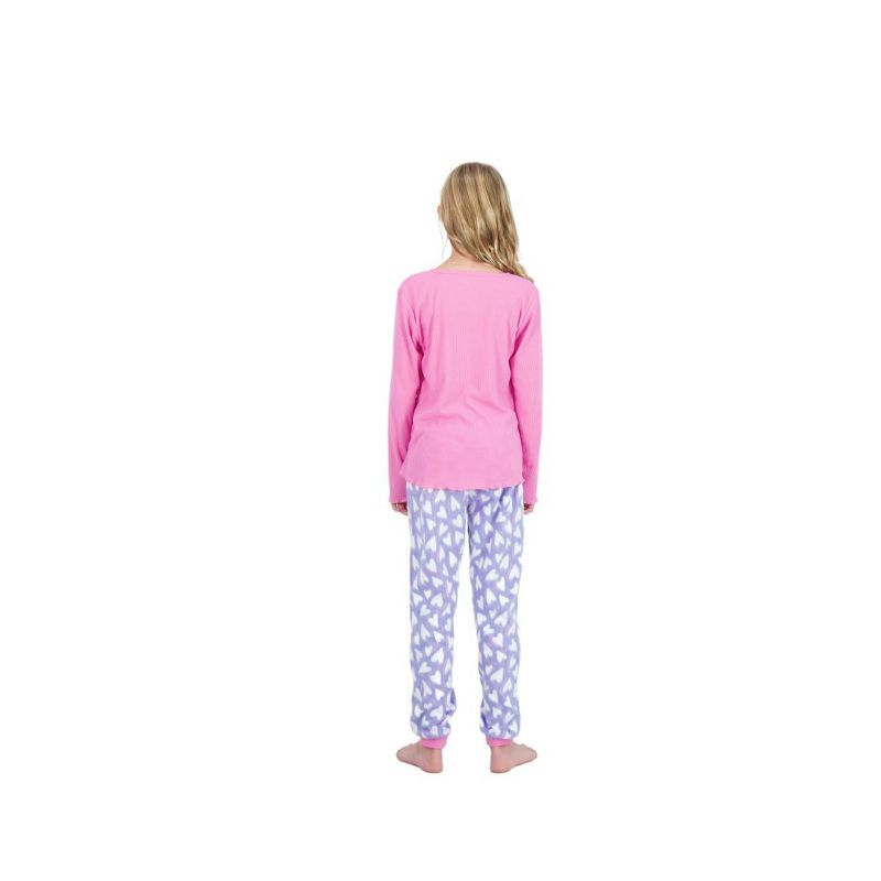 Sleep On It Girls 2-Piece Fleece Pajama Set, 5 of 7