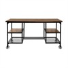 Lexicon Millwood Metal Writing Desk in Pine - 3 of 4