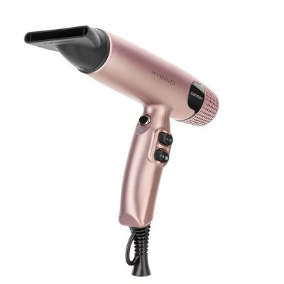 GAMMA+ Hybrid Professional Hair Dryer Lightweight 10.6 oz, Ionic Technology, Low Noise with 2 Nozzles and Diffuser