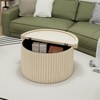 TiramisuBest Round Accent Coffee Table, Modern Side & End Table for Living Room or Apartment,Natural - 2 of 4