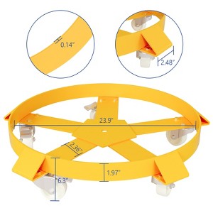 Drum Dolly 55 Gallon Trash Can Dolly Heavy Duty 1000 Pound Barrel Dolly with Swivel Casters Wheel Steel Frame Dolly Non Tipping Hand Truck Capacity Dollies - 1 of 4