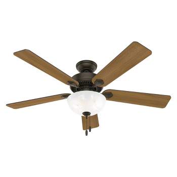 52" Swanson Ceiling Fan with Light Kit and Pull Chain (Includes LED Light Bulb) New Bronze - Hunter Fan