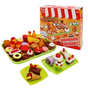 Topteng 34Pcs Simulation Food Dessert Ice Cream Bread Food Toy For Boys And Girls - 1 of 4