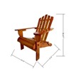 VisioGear Patio Folding Adirondack Chair, Patio Folding Chair with Sloping Seat, Patio Lawn Chair for Outside Garden, Brown, 29.53"*21.06"*36.61" - 2 of 4
