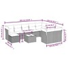 vidaXL Patio Sofa Set with Cushions Outdoor Furniture 11 Piece Poly Rattan - Gray - 3 of 4