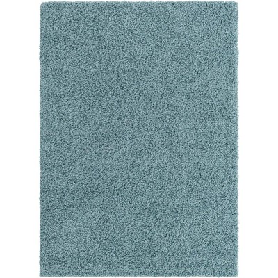 Lavish Slate Blue Rectangular Shag Rug 8'x11'