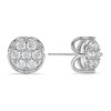 Pompeii3 1 - 2 3/4Ct Diamond 7-Stone Stud Earrings White, Yellow, or Rose Gold Lab Created - 2 of 4
