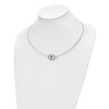 Chisel Titanium Cubic Zirconia Pendant with Polished Stainless Steel 17" Wire Necklace - 3 of 4