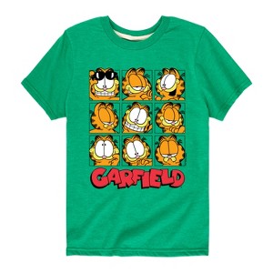 Boys' - Garfield - Garfield Faces Short Sleeve Graphic T-Shirt - 1 of 4
