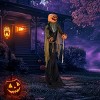 Syemin Decorative Holiday Scene Props 7ft Pumpkin Halloween Standing Decoration Halloween Decorations Outdoor Inflatable Decor, Black, 48"*12"*84" - 2 of 4