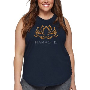 LA Pop Art Women's Word Art Tank Top - Namaste - 1 of 4