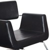 Chromium Brooklyn Professional Salon Styling Chair with High Density Foam Cushions and Steel Construction for Hair Cutting, Styling, and Perms, Black - 2 of 4