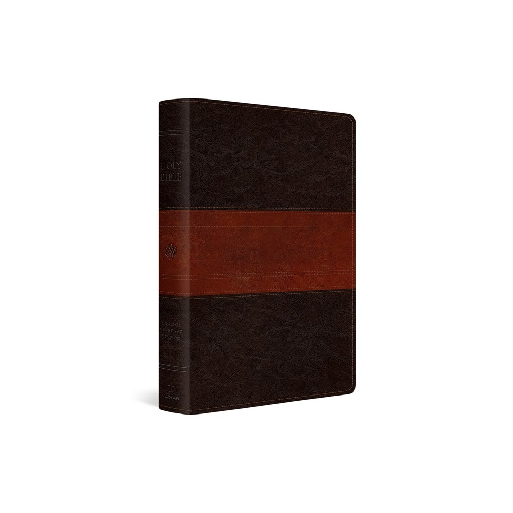 ESV Giant Print Personal Size Bible (Trutone, Forest/Tan, Trail Design) - by Esv Bibles (Leather Bound)