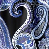 black mirrored paisley