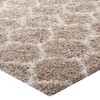 Modway Solvea Moroccan Trellis 5x8 Shag Area Rug – Plush Geometric Trellis Rug with High Pile Texture for Bedroom or Living Room - 3 of 4