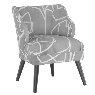 Mandolene Accent Chair Mona Abstract Gray - Project 62™