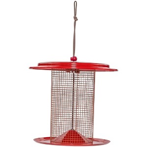 Birds Choice Color Pop Collection Sunflower Seed Bird Feeder 9" - Coral: Metal, Weather-Resistant, No Assembly Required - 1 of 4