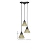 Toltec Lighting Europa 3 - Light Pendant in  Matte Black with 7" Chocolate Icing Shade - 2 of 2