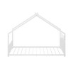 Lyngins Twin Size Bed Frame, Kids' House Bed Frame with Roof & Colorful Lights, Metal  Floor Bed Frame with Slats and Legs, Toddler Bed with Backrest - 3 of 4