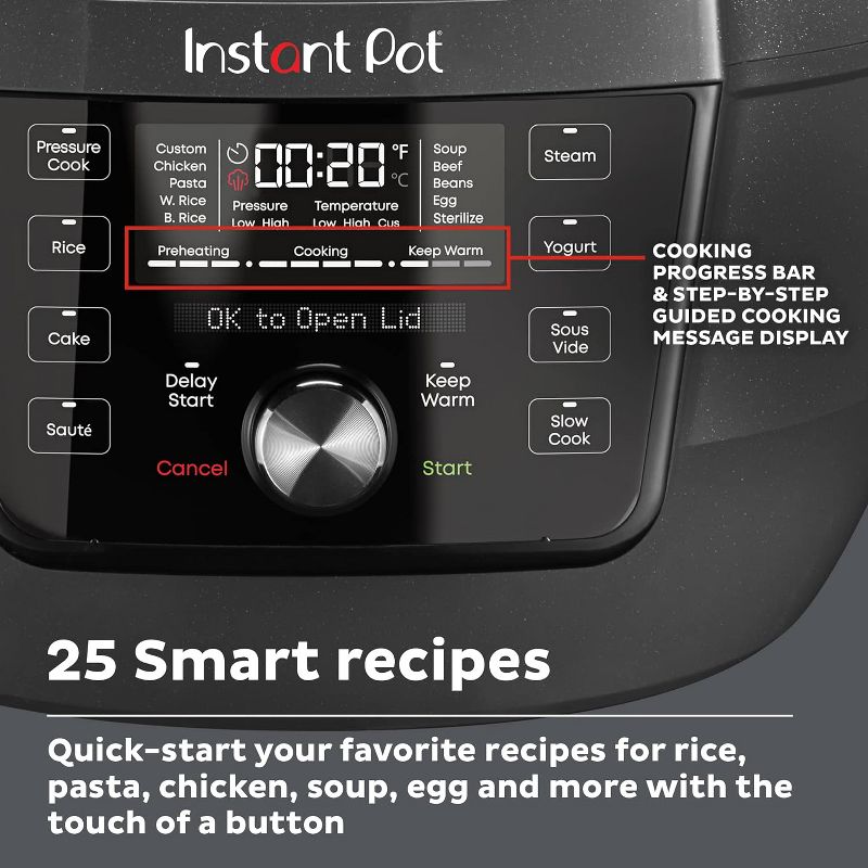 Instant Pot RIO Wide Plus, 7.5 Quarts, Quiet Steam Release, 9-in-1 Electric Multi-Cooker, Pressure Cooker, Slow Cooker, Rice Cooker & More XL, 6 of 9
