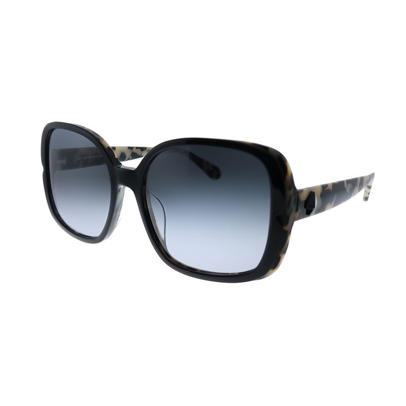 Kate Spade KS ELIANNA/G/S WR7 Womens Square Sunglasses Black Havana 55mm, 1 of 4