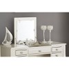 Vynxaria Classic 1pc Vanity Set with Stool - White Finish, Open-Up Mirror & Unique Legs - 2 of 4