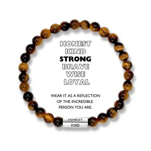 HOPE LOVE SHINE Men’s Onyx & Tiger’s Eye Bracelets – Jewelry Gifts for Husband, Father, Friends, Groomsmen, Birthday or Father’s Day - 1 of 4