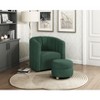 NicBex Swivel Chair with Ottoman, Modern Arm Chair with Boucle Fabric and Solid Wood Base, Accent Chair for Living Room - 2 of 4