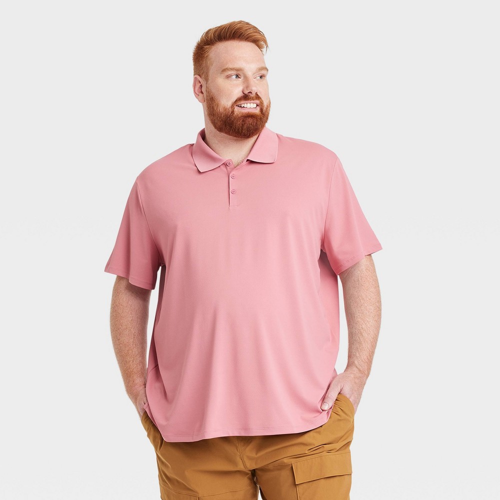 Men Big & Tall Textured Polo Shirt