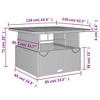 vidaXL Patio Table Gray 43.3 In.x43.3 In.x28 In. Poly Rattan and Acacia Wood - 4 of 4