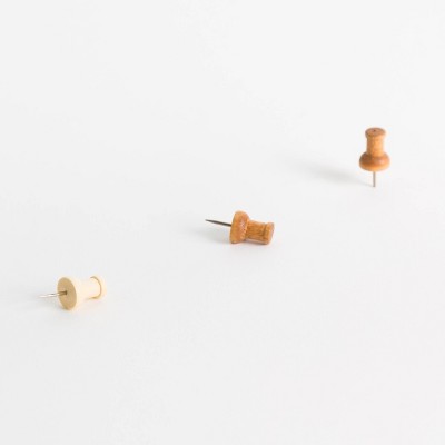 U Brands 150ct Wooden Push Pins with Jar