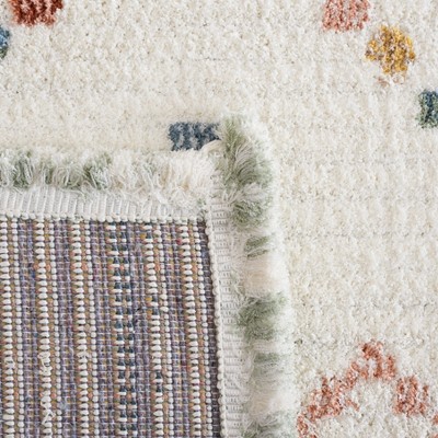 Ivory and Multicolor Flat Woven Wool Area Rug, 8' x 10'