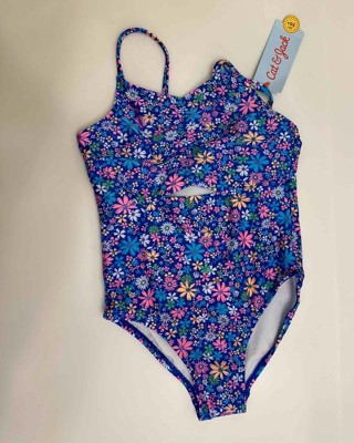 Girls' Ditsy Dash Floral Printed One Piece Swimsuit - Cat & Jack™ : Target