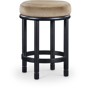 Meridian Furniture,Monette Beige Velvet Counter Stool - 1 of 4
