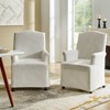 Arnold dining chair Set of 2 roll arms|ARTFUL LIVING DESIGN-IVORY - 2 of 4