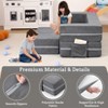 Kids Play Couch, 3Pcs Modular Kids Couch for Playroom Bedroom Furniture, Convertible Foam Kids Play Sofa with Removable Cover - 4 of 4