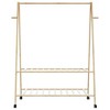 vidaXL Bamboo Coat Rack with Shelves and Wheels 132 x 45.5 x 155.5 cm - 3 of 4