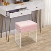 YIYIBYUS Modern Minimalist Acrylic Stool Chair, Makeup Stool Chair with Cushion, Modern Multifunctional Vanity Stool - 3 of 4