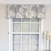 RLF Home 100% Cotton High Quality Ruth Tailored Window Valance with 1.5" Rod Pocket 50" W X 12" L Gray - 2 of 4