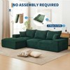 110'' Modular Sectional Sofa – L-Shaped Cloud Couch with Chaise, Deep Seat Chenille Sofa, No Assembly - 4 of 4
