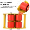 Acekool Machinery Skates Dolly, 13,200 lbs/6T Heavy Duty Moving Skate with 360° Rotating Non-Slip Pad, 4 PU Wheels for Moving Equipment, Yellow - 4 of 4