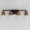 Maxim Lighting Carpenter 4 - Light Vanity in  Walnut/Black - 3 of 4