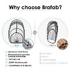 Brafab Hanging Egg Chair with Steel Stand and Fluffy Cushion, Lounge Wicker Iron Swing Chairs for Indoor Outdoor Patio Garden - 3 of 4