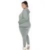 White Mark Plus Size Burnout Jogger Set - image 3 of 4