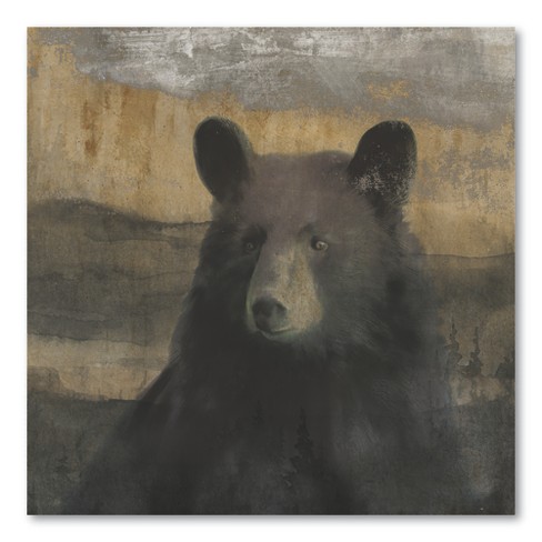 Courtside Market Forest Black Bear Gallery-Wrapped Canvas - image 1 of 4